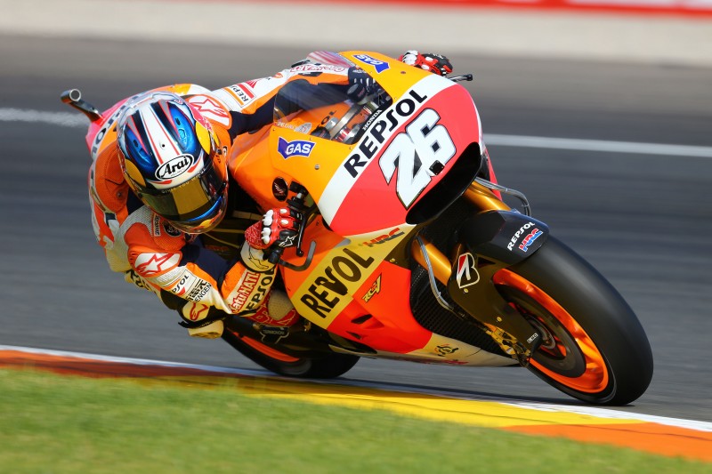 Front row start for Pedrosa as Marquez crashes on final lap
