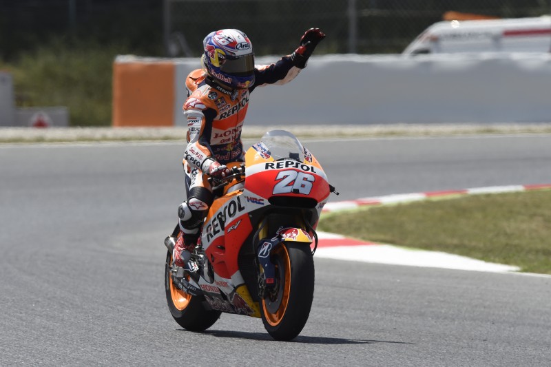Joy for Pedrosa with home race podium, but frustration for Marquez after crashing out on third lap