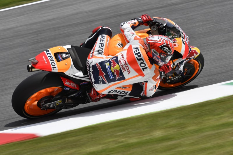 Marquez and Pedrosa begin working on setup in mixed conditions at Mugello