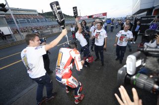 2016 MotoGP World Champion Marc Marquez  and team