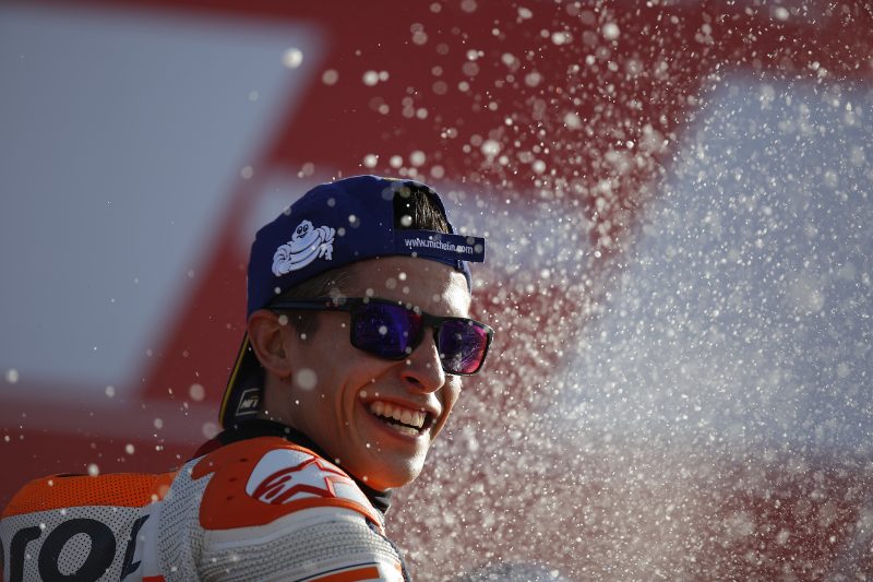 Marquez back on podium in 2nd at Valencia, Pedrosa returns to speed before crashing uninjured from 7th