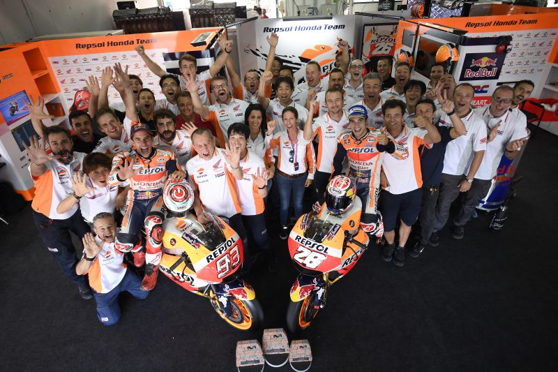 Master-class race for Marquez and Pedrosa, first and second at Motorland Aragon