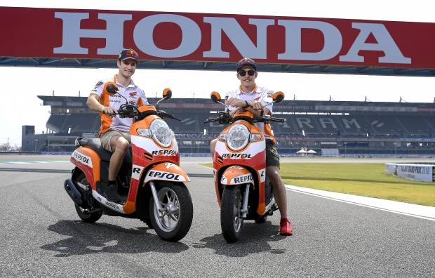 Marc Marquez And Dani Pedrosa Arrive At Buriram International Circuit