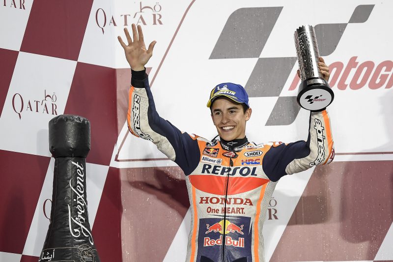 Marquez starts his 2018 campaign with a brilliant podium in Qatar, Pedrosa fights hard but has to settle for 7th