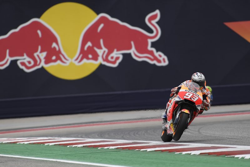 Marquez second-fastest at a dusty Austin track, Pedrosa a brave 10th