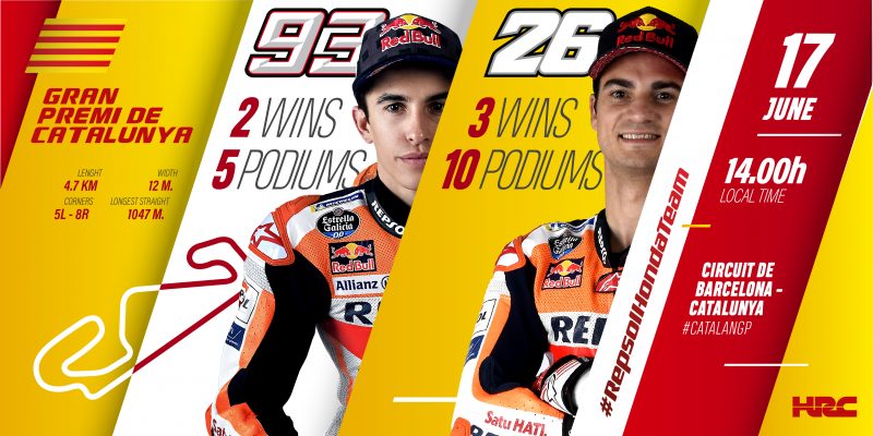 Marquez and Pedrosa looking forward to home GP in Catalunya