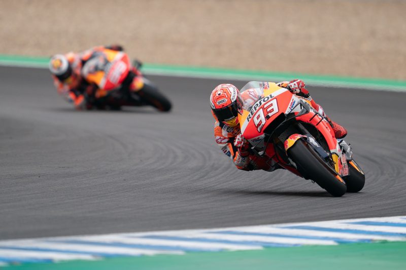 Marquez secures third on the grid as Lorenzo falls