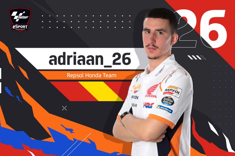 Adriaan_26 leads the MotoGP eSport Champion with the Repsol Honda Team