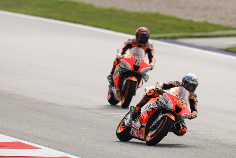 Narrow margins the difference in Austria for the Repsol Honda Team